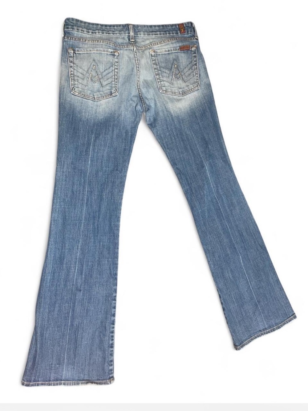 Vintage Y2K 7 For All Mankind "A" Pocket Denim Flare Jeans Size 32 Made in USA